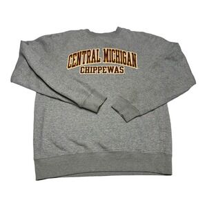 VTG 00s Russell Athletic Central Chippewas Gray Crewneck Sweatshirt Men's Size S